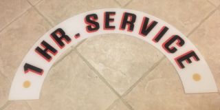 Cleveland Electric Neon Clock Marquee Insert Vintage 1 Hour Service White
