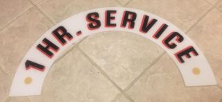 cleveland electric neon clock marquee insert vintage 1 hour service white 5