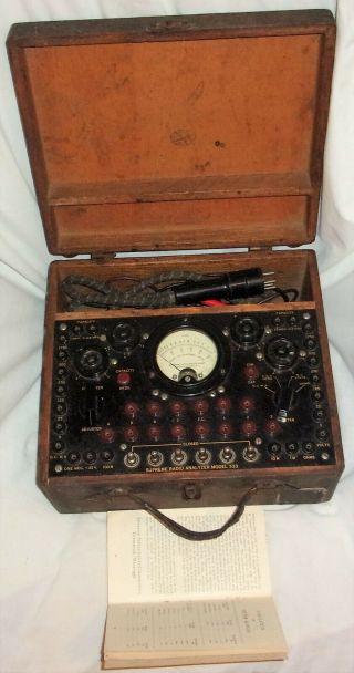 Vintage Rare Supreme Radio Analyzer Model 333 Tube Tester Checker? Wood Dovetail