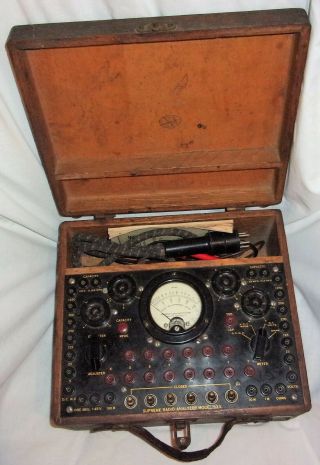 Vintage Rare Supreme Radio Analyzer Model 333 Tube Tester Checker? wood dovetail 4