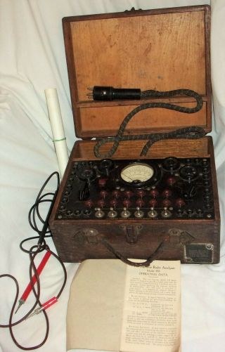 Vintage Rare Supreme Radio Analyzer Model 333 Tube Tester Checker? wood dovetail 7