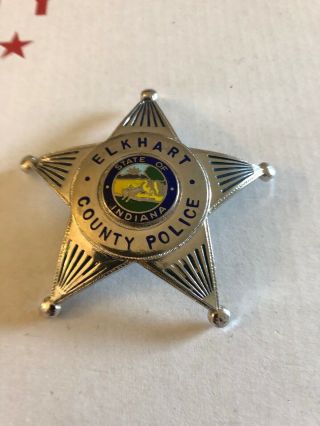 Vintage Elkhart Indiana Badge County Sheriff Badge Obsolete Rare Medal