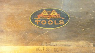HUGE Vintage GTD GREENFIELD tap and die set US NAVY marked W/ NO.  7 tap 2