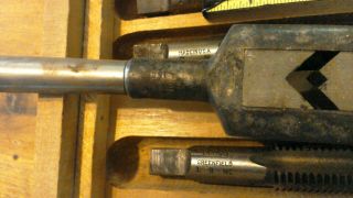 HUGE Vintage GTD GREENFIELD tap and die set US NAVY marked W/ NO.  7 tap 4
