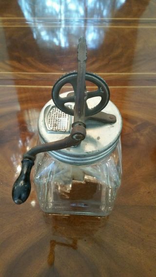 Antique Glass Dazey Butter Churn No.  40 Patented Feb 14,  1922 Oval Screen Vintage 4