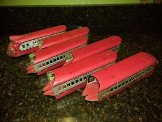 6 Pc Vintage Marx Union Pacific Train Set M10000 Engine Coach And Coach Buffet