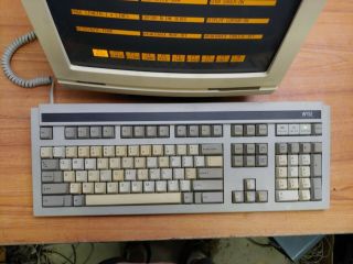 Vintage Wyse WY - 60 Amber Screen CRT Terminal and Wyse Keyboard 840358 - 01 3