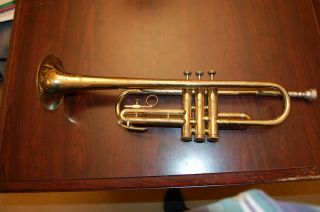 Vintage Martin Busine Trumpet/cornet With Case,  Mouthpiece And Misc.