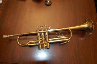 Vintage Martin Busine Trumpet/Cornet with Case,  Mouthpiece and Misc. 8