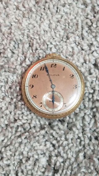 Estate Vintage Bulova Pocket Watch