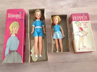 Tammy’s Little Sister Pepper and Tammy Doll 1960s 2 Dolls Vintage Ideal Toy Corp 2