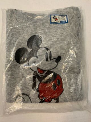 Vtg Mickey Mouse Walt Disney World Casuals Character Fashion Sweatshirt Larg