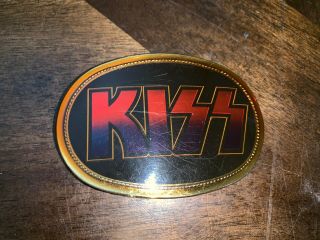 Vintage 1977 Kiss Alive Ii 2 Belt Buckle Pacifica Pegasus Aucoin