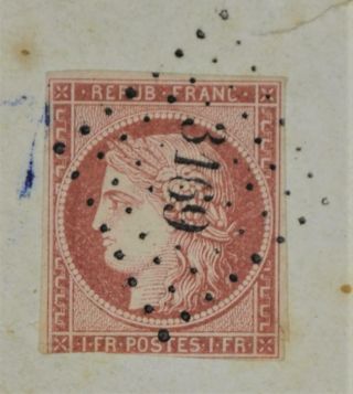 RARE FRANCE STAMP COVER 1852 TO SWITZERLAND (K116) 3