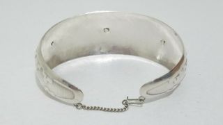 Vintage 925 Sterling Silver & 18k Yellow Gold Peruvian Cuff Bracelet 5