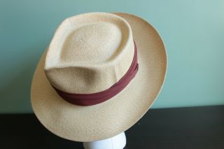Gorgeous Vintage 50’s Pratt Straw Hat,  7 1/8th