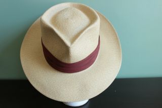 GORGEOUS Vintage 50’s PRATT STRAW HAT,  7 1/8th 3