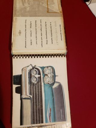 1958 Chevrolet Car Dealer Album / Rare Dealership Sales Tool Corvette,