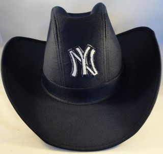York Yankees Mlb Vintage Western Hat Size Medium Navy