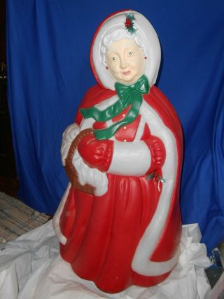 Christmas " Mrs.  Santa Claus " Blow Mold - Santa 