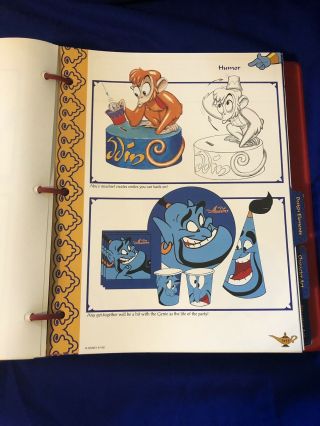 Disney’s Disney Aladdin Studio Style Guide 1993 Marketing Binder Folder Rare Art 6