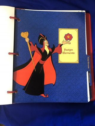 Disney’s Disney Aladdin Studio Style Guide 1993 Marketing Binder Folder Rare Art 7
