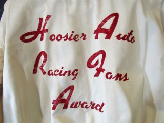 Vintage 1960s Yankee 300 HARF Hoosier Auto Racing Fans 2nd Place Winner Jacket 6