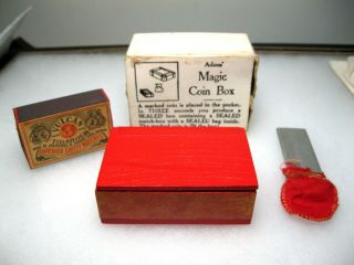 Vintage Adams Magic Coin Box Magic Trick w/ Instructions 4