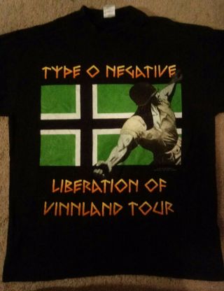 1996 Type O Negative Rare Vtg Tour T - Shirt Liberation of Vinnland - Blue Grape 2