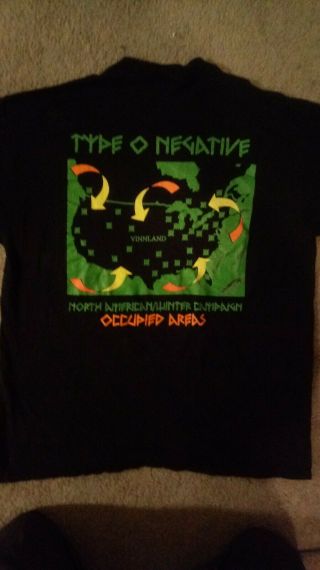 1996 Type O Negative Rare Vtg Tour T - Shirt Liberation of Vinnland - Blue Grape 3