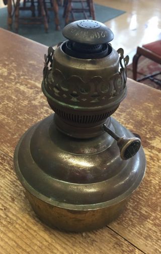 Vintage Ideal Brenner Brass Hanging Kerosene Oil Hurricane Marine Lantern Base