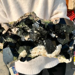 12.  1LB Rare Natural Black QUARTZ Crystal Cluster Mineral Specimen 11