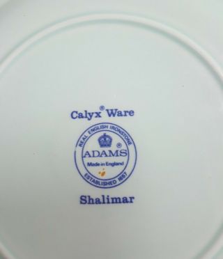 Set of 12 Vintage Adams England Ironstone Calyx Ware Shalimar Green Plate 10 