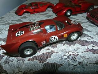 (4) Vintage 1:32 ? Large Slot Cars With Accessories 2