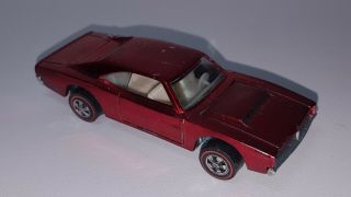 VINTAGE HOT WHEELS REDLINE 1968 CUSTOM DODGE CHARGER RED 4