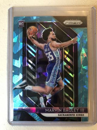 2018 - 19 Marvin Bagley Iii Rare Cracked Ice Blue Prizm Rc Rookie ’d 63/99