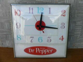 Vintage Dr Pepper Advertising Pam Clock 15x15 Clock,  No Light