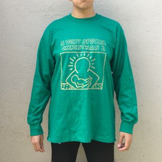 Vintage 80s 1987 Keith Haring Long Sleeve For 2nd Special Olympics Album