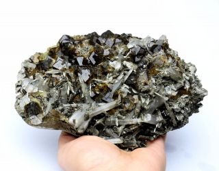 4lb Wow Natural Rare Andradite Garnet Crystal Mineral Specimens/china