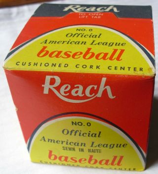 Vintage Reach NO.  0 Official AL Joseph Cronin Baseball /Unopened Box 4