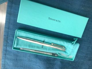 Vintage Authentic Tiffany & Co Sterling Silver 1837 Clip Ball Point Pen