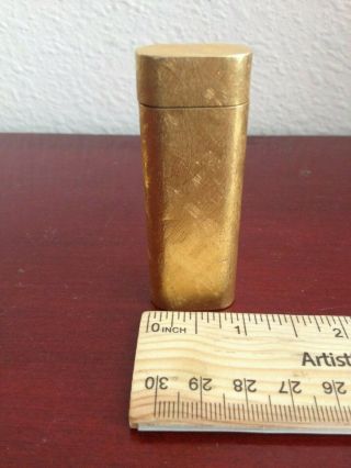 VINTAGE LES MUST DE CARTIER LIGHTER PARIS GOLD PLATED BRUSHED FLORENTINE FINISH 4