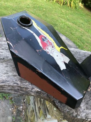 Vintage Chopper Coffin Motorcycle Gas Tank