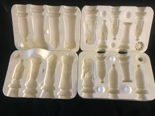 VINTAGE 1965 SLIP CASTING MOLDS FOR CERAMIC DUNCAN CHESS SET DM167 & DM168 2