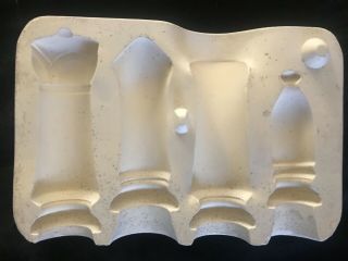 VINTAGE 1965 SLIP CASTING MOLDS FOR CERAMIC DUNCAN CHESS SET DM167 & DM168 4