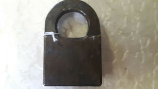 Rare Square Miller Champion 6 Lever Key Lock Padlock Brass No Key 2