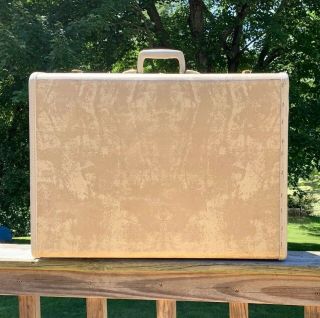 Vintage WHITE MARBLE SAMSONITE LUGGAGE SUITCASE 4 Pc Train Case,  15”,  21”,  26” 4