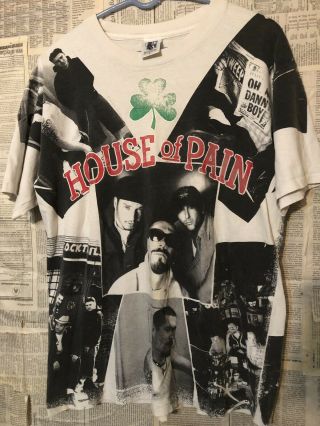 House Of Pain Vtg 90s Hip Hop Band T - Shirt Tee All Over Print Xl Single Stitch