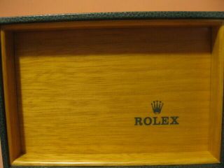 Vintage Rolex Green Leather Box & Cardboard Box 5