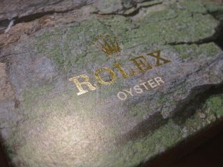 Vintage Rolex Green Leather Box & Cardboard Box 7